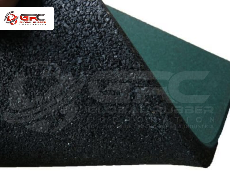 Pisos de caucho para gimnasios con resistencia al impacto