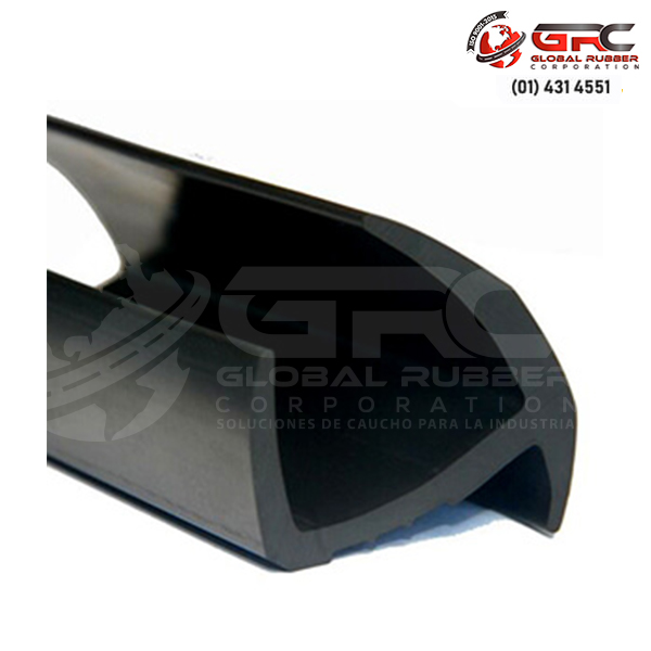 Perfil de jebe tipo J para furgón