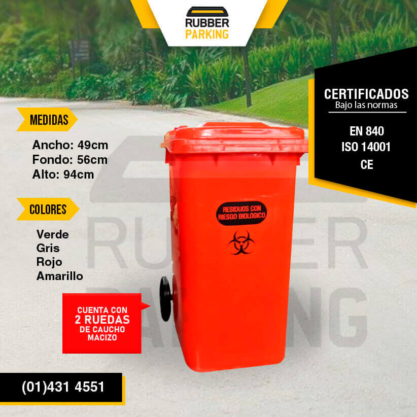 Tacho de basura 120 litros