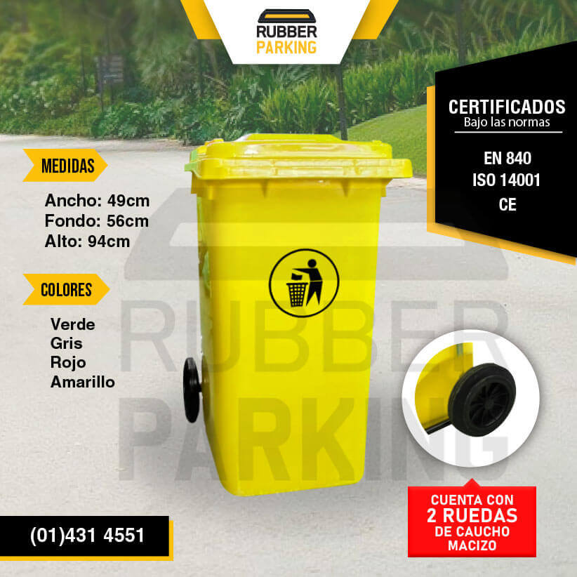 Tacho de 120L PEHD con ruedas