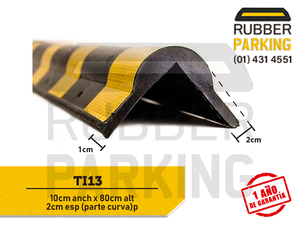 Protector de columnas elaborado con caucho natural NR y SBR reciclado, con cargas reforzantes, antioxidantes, antiozonantes y acelerantes, que le brindan excelentes propiedades antidesgaste y buena dureza.
