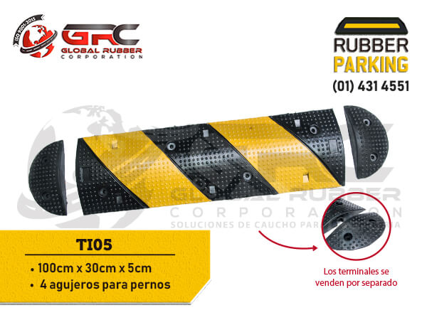 Rompemuelles de caucho – gibas de caucho para control de velocidad