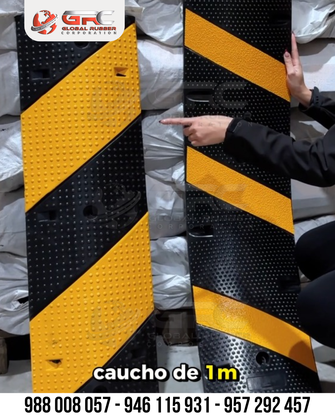 Rompemuelles de caucho para estacionamiento Perú