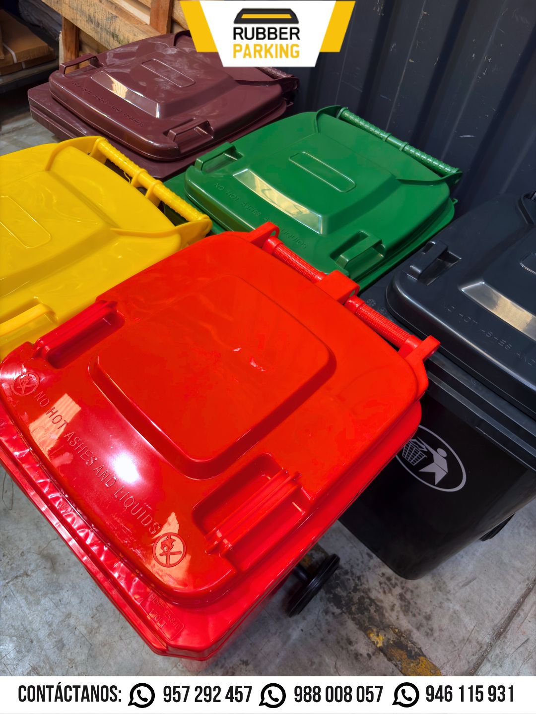 Tacho de basura 120 litros con ruedas