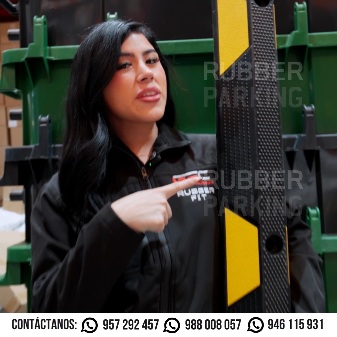 Topellantas de caucho de 1 metro 80