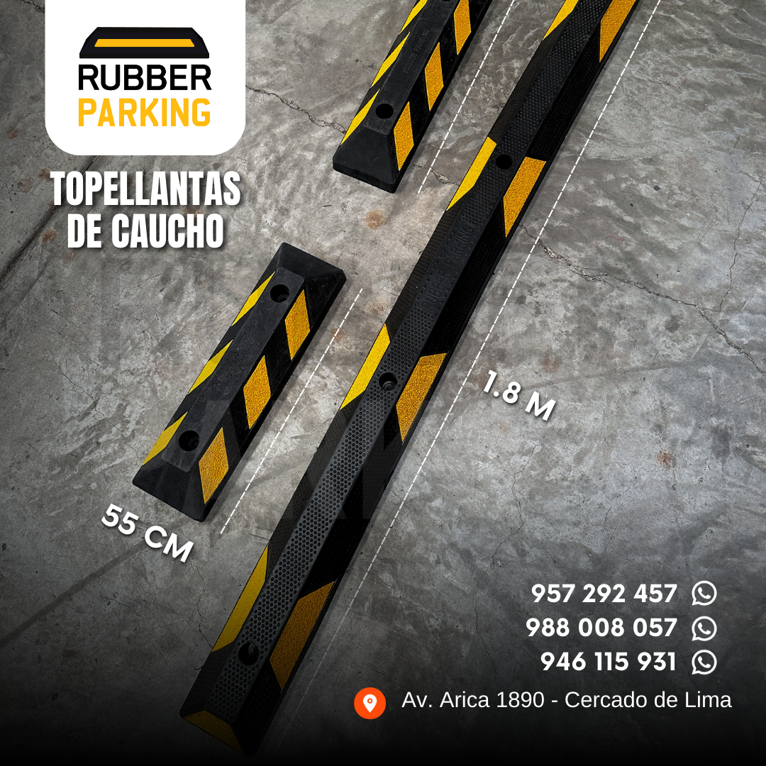 Topellantas de caucho para estacionamiento Perú