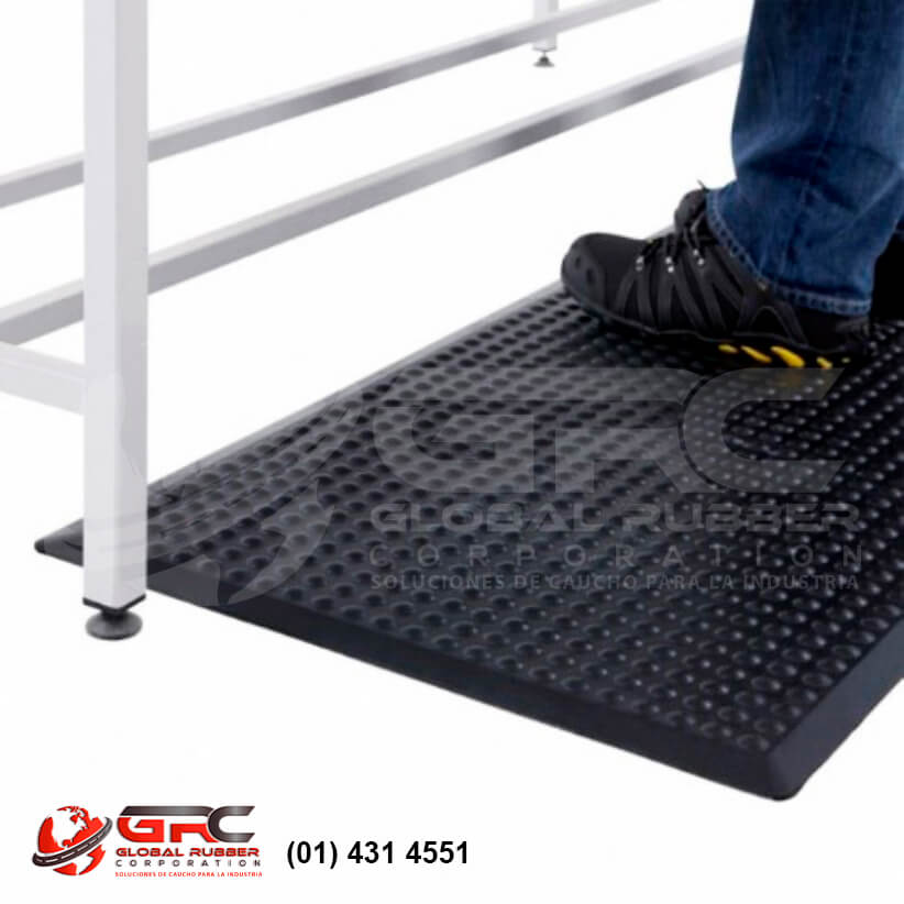 Pisos antideslizante de alta calidad formulado con caucho natural y SBR.