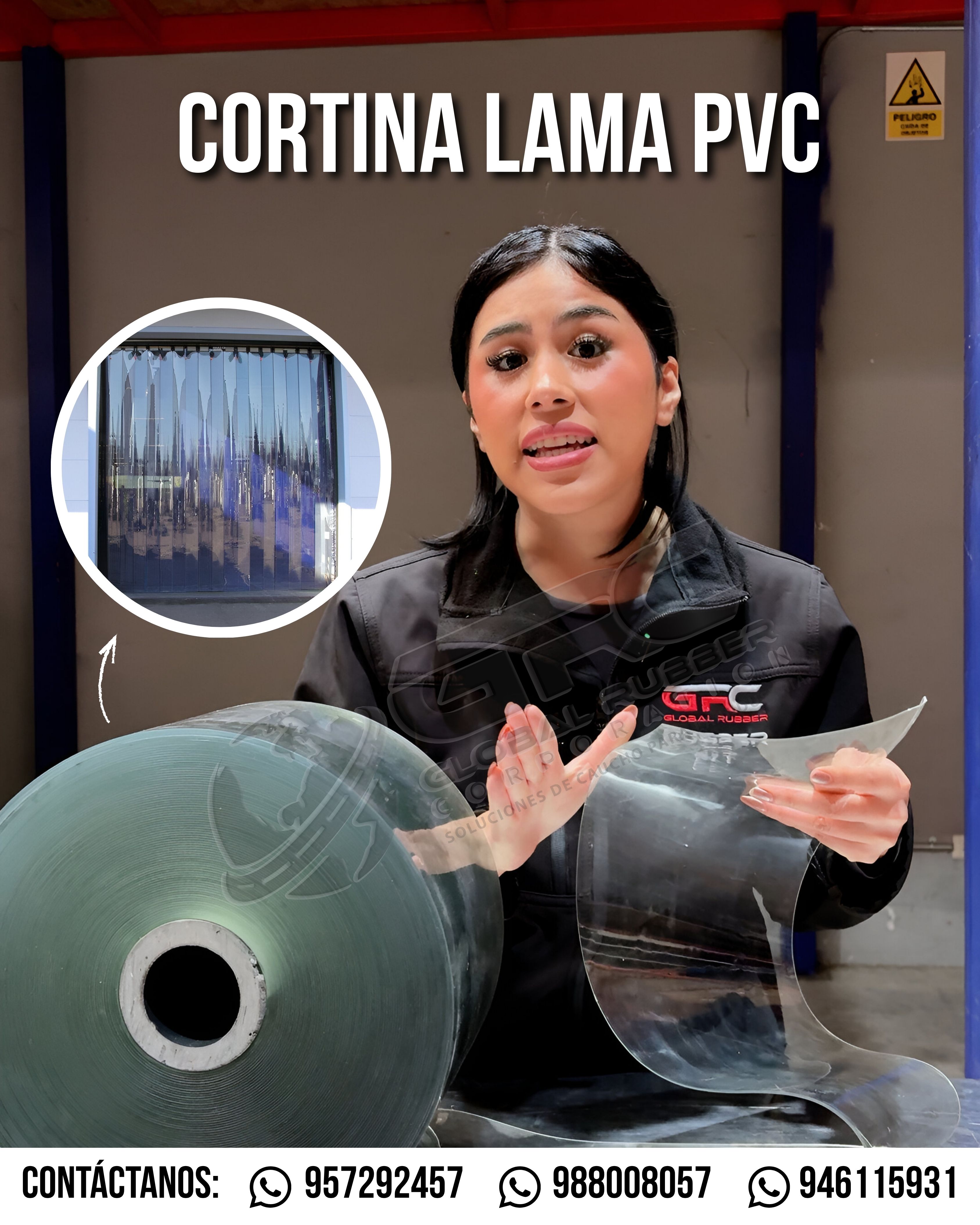 Rollo de Cortina PVC Transparente