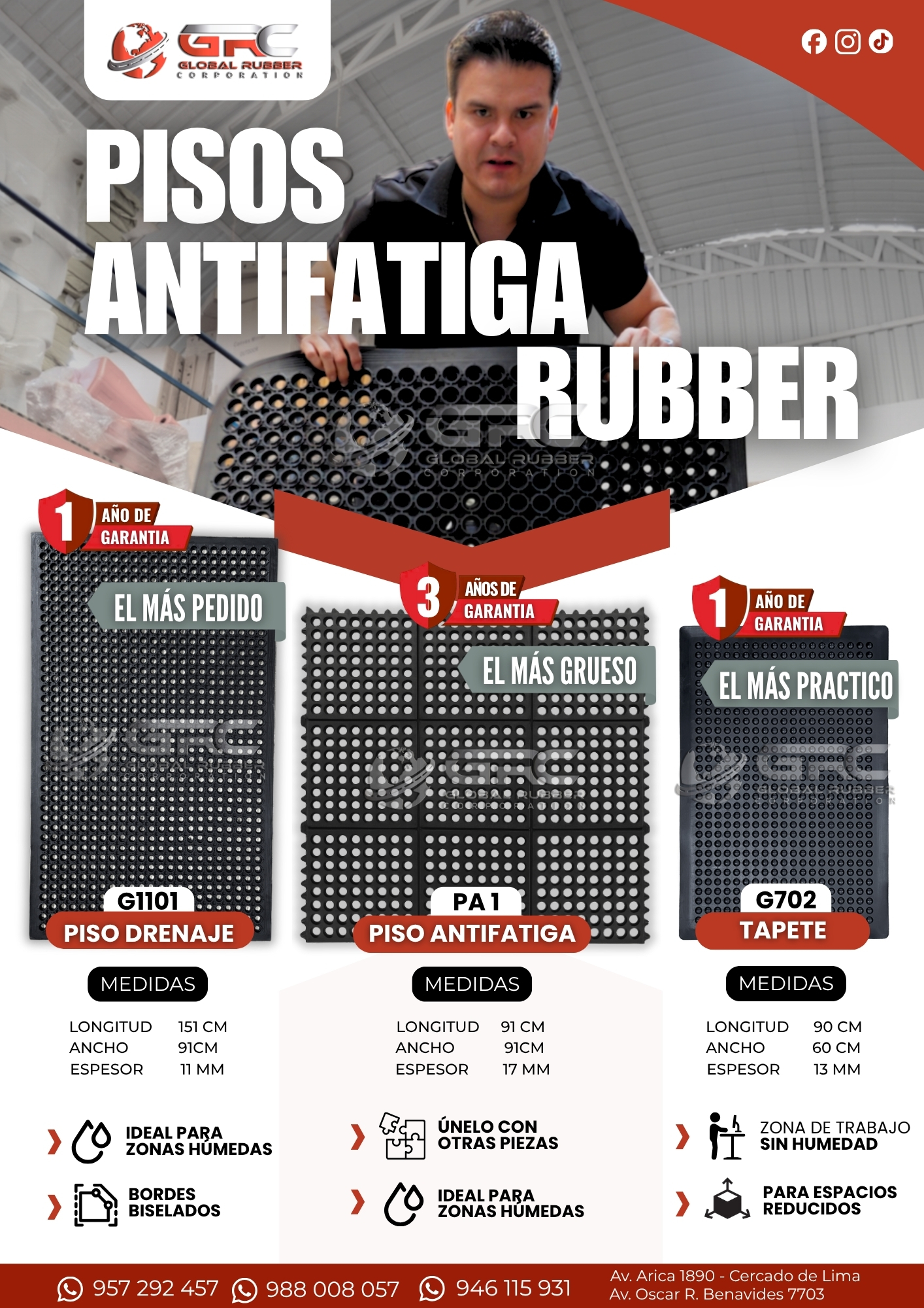 Piso Antigatiga de Caucho