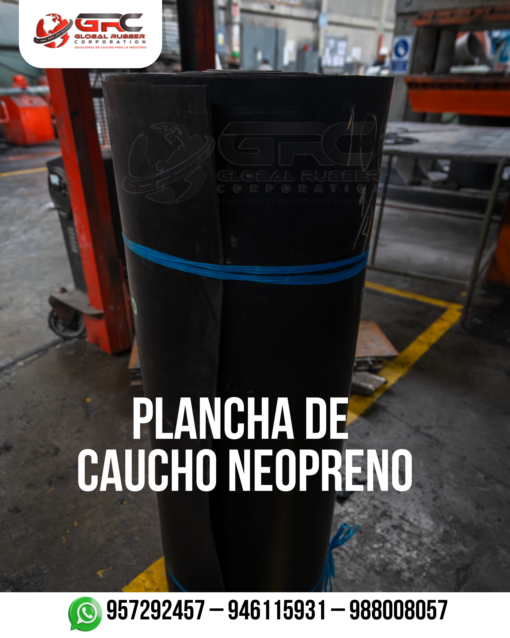 Planchas Neopreno Caucho Global Rubber