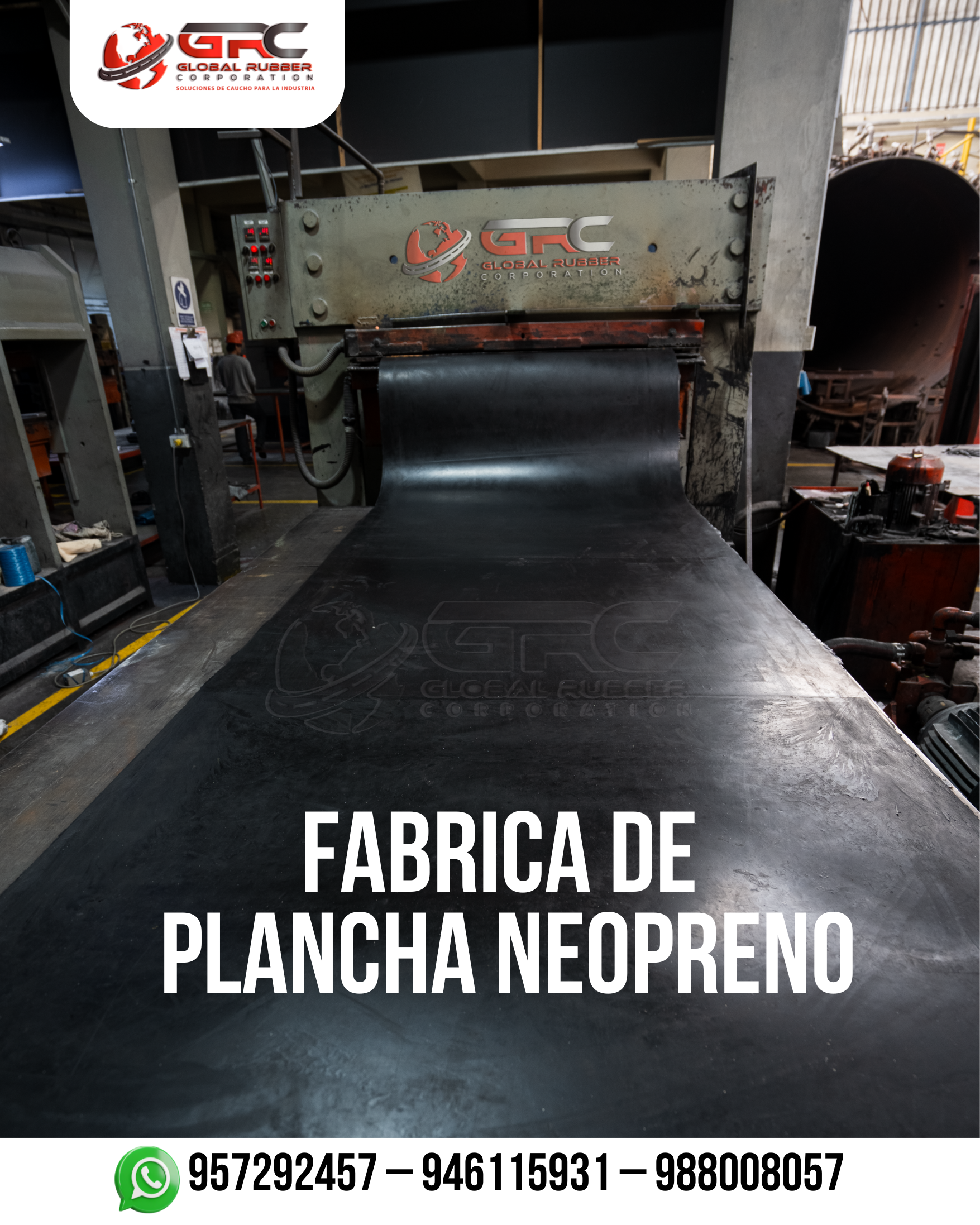 Planchas Neopreno Caucho Global Rubber