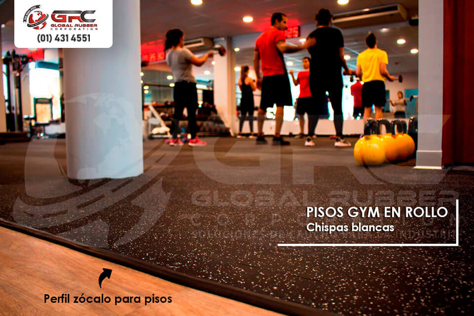 Pisos de caucho para gimnasios